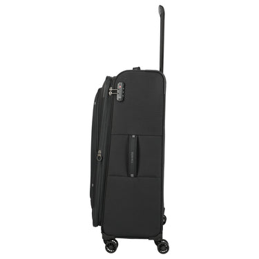 Travelite Umbria - 4 - Rollen - Trolley L 77 cm erw. (schwarz) - Markenkoffer