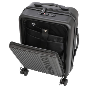 Valentino Bags Explorer Carry On - 4 - Rollen - Kabinentrolley mit Getränkehalter 53 cm USB (black) - Markenkoffer