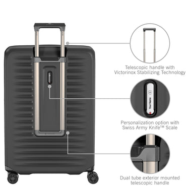 Victorinox Airox Advanced - 4 - Rollen - Trolley L 75 cm erw. (black) - Markenkoffer