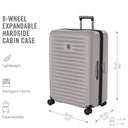 Victorinox Airox Advanced - 4 - Rollen - Trolley L 75 cm erw. (stone white) - Markenkoffer