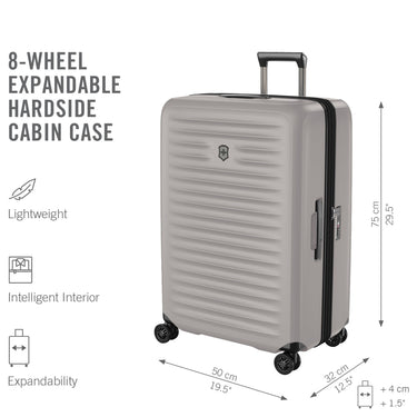 Victorinox Airox Advanced - 4 - Rollen - Trolley L 75 cm erw. (stone white) - Markenkoffer