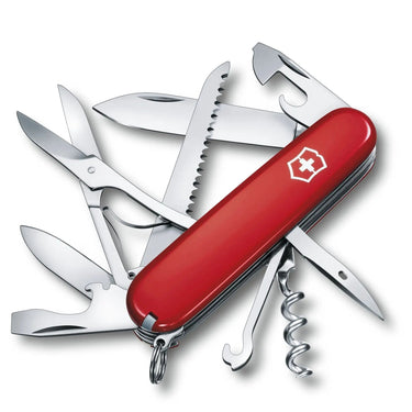 Victorinox Schweizer Offiziersmesser "Huntsman" 9.1 cm (rot) - Markenkoffer