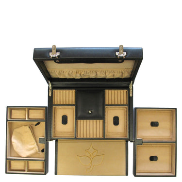 Windrose Ambiance - Uhrenkoffer (für 4 Uhren) 31 cm (schwarz) - Markenkoffer