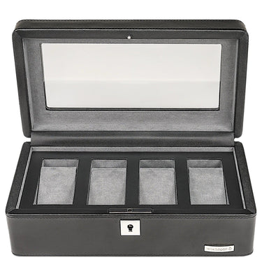 Windrose Tempora - Uhrenkoffer (für 4 Uhren) 26.5 cm (schwarz) - Markenkoffer