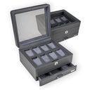 Windrose Tempora - Uhrenkoffer (für 8 Uhren) 26.5 cm (grau) - Markenkoffer