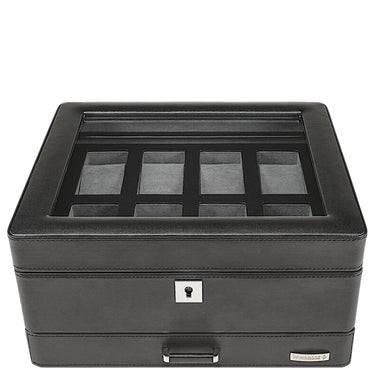 Windrose Tempora - Uhrenkoffer (für 8 Uhren) 26.5 cm (schwarz) - Markenkoffer