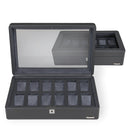 Windrose Tempura - Uhrenkoffer (für 12 Uhren) 38 cm (grau) - Markenkoffer